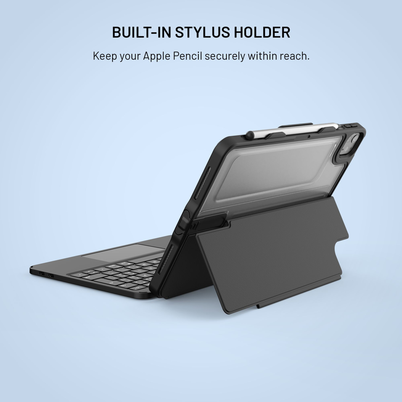 Pouzdro s USB-C klávesnicí pro Apple iPad Pro 11" (2018-2022)/iPad Air (2020-2026), CZ - Fixed Typee Enduro, černé