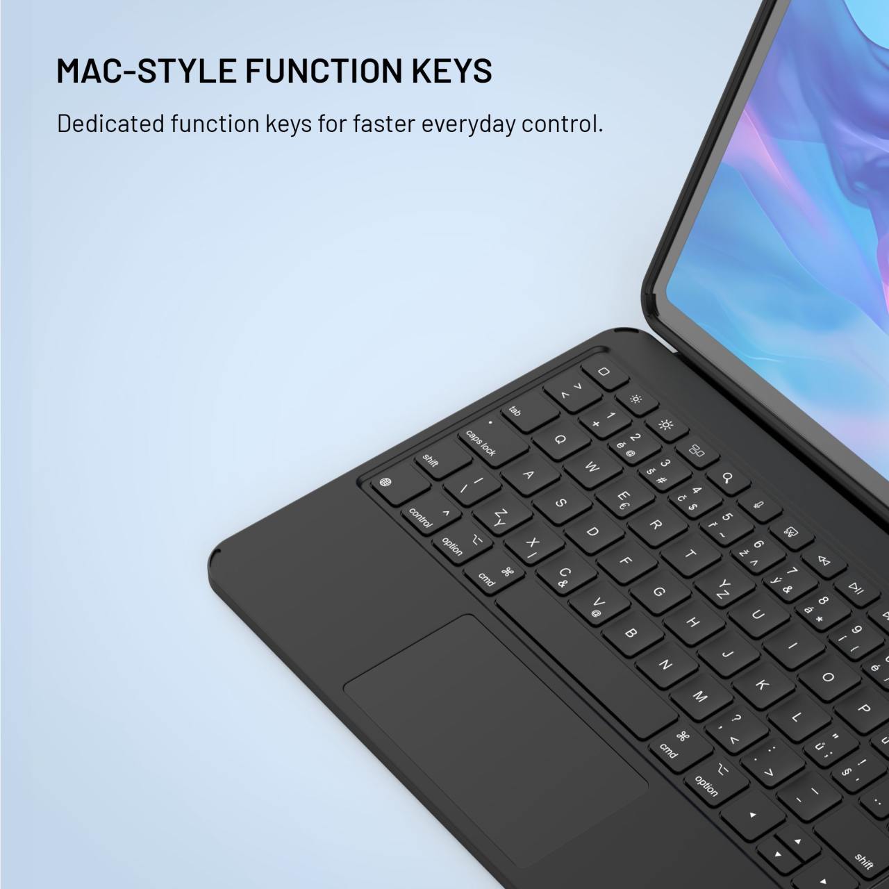 Pouzdro s USB-C klávesnicí pro Apple iPad Pro 11" (2018-2022)/iPad Air (2020-2026), CZ - Fixed Typee Enduro, černé