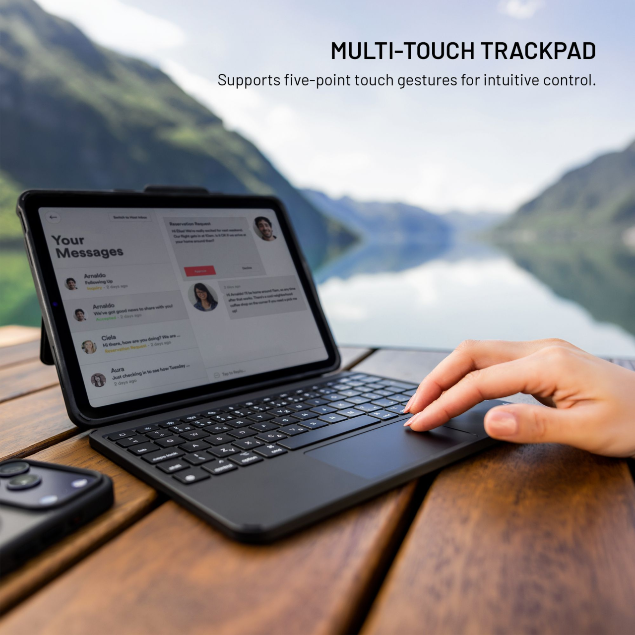 Pouzdro s USB-C klávesnicí pro Apple iPad Pro 11" (2018-2022)/iPad Air (2020-2026), CZ - Fixed Typee Enduro, černé