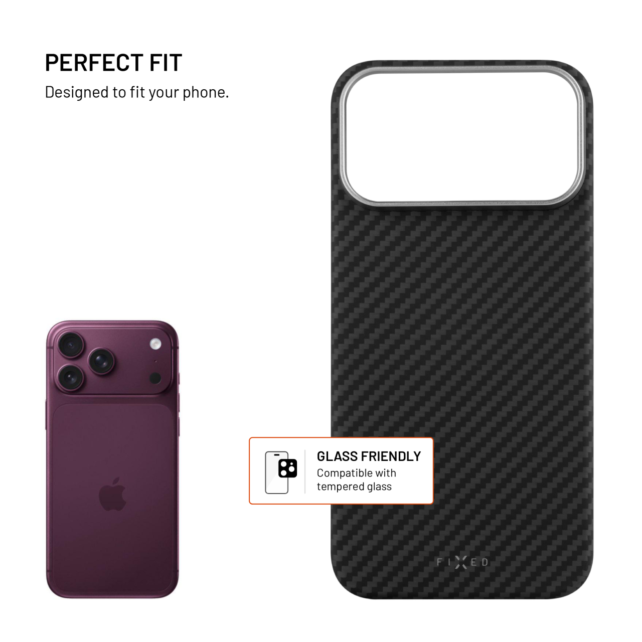 Aramidový kryt na mobil Apple iPhone 18 Pro Max/17 Pro Max - Fixed MagVelar, MagSafe, černý