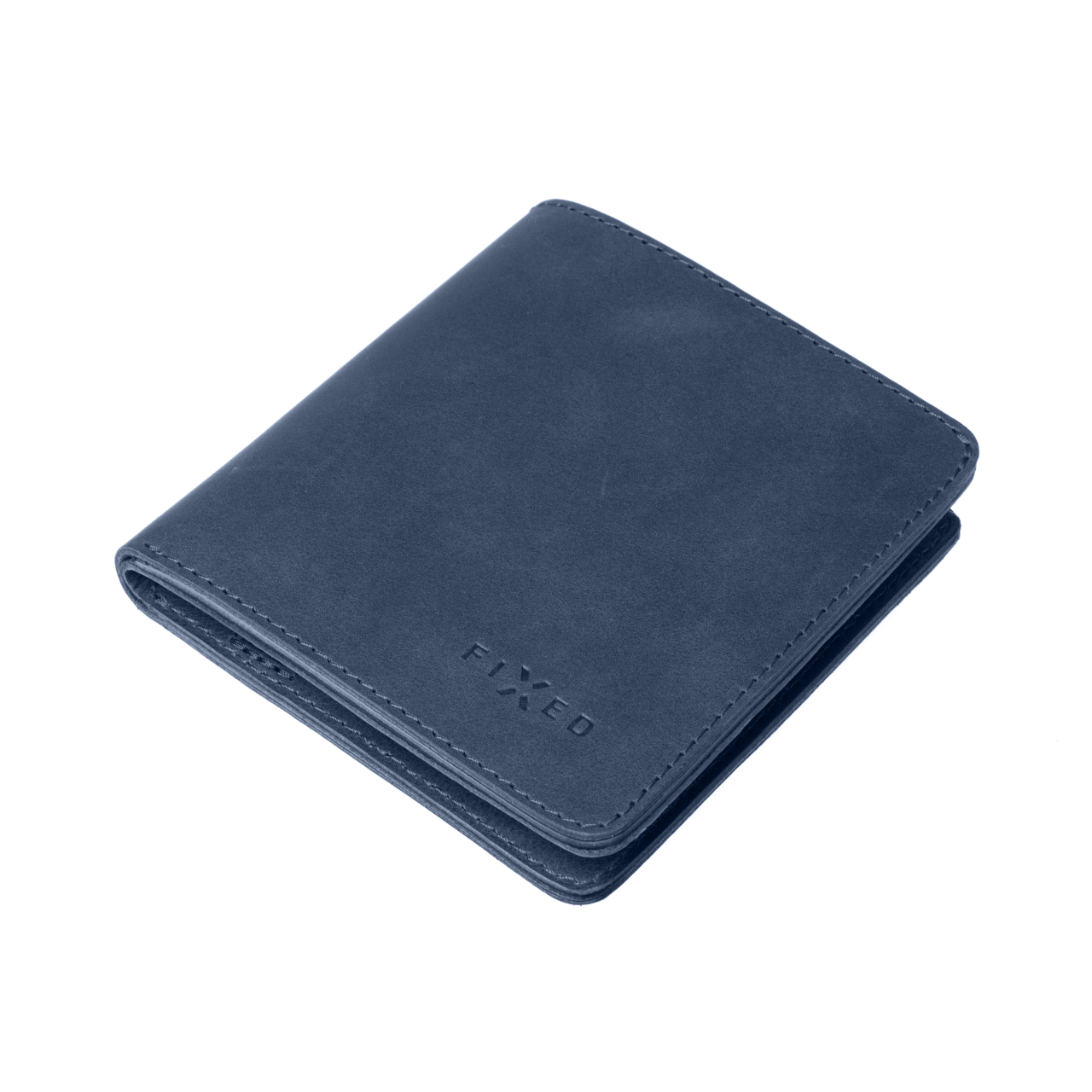 FIXED Kožená peněženka Classic Wallet z pravé hovězí kůže, modrá