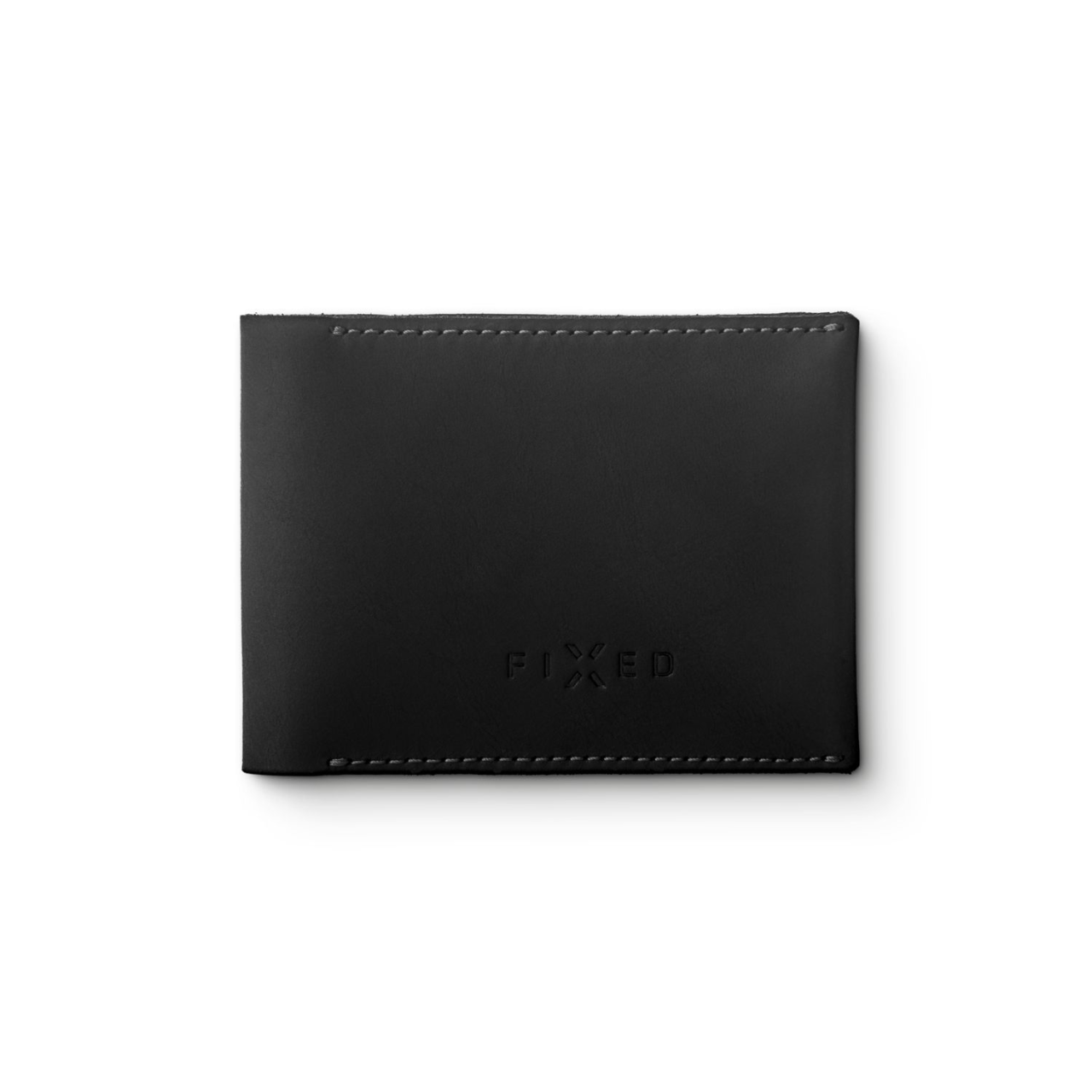 FIXED Kožená peněženka Wallet z pravé hovězí kůže, černá