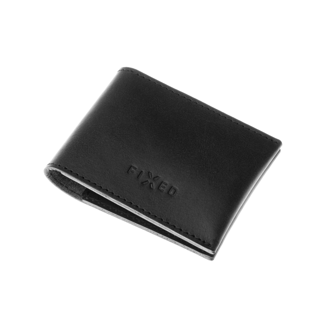 FIXED Kožená peněženka Wallet z pravé hovězí kůže, černá