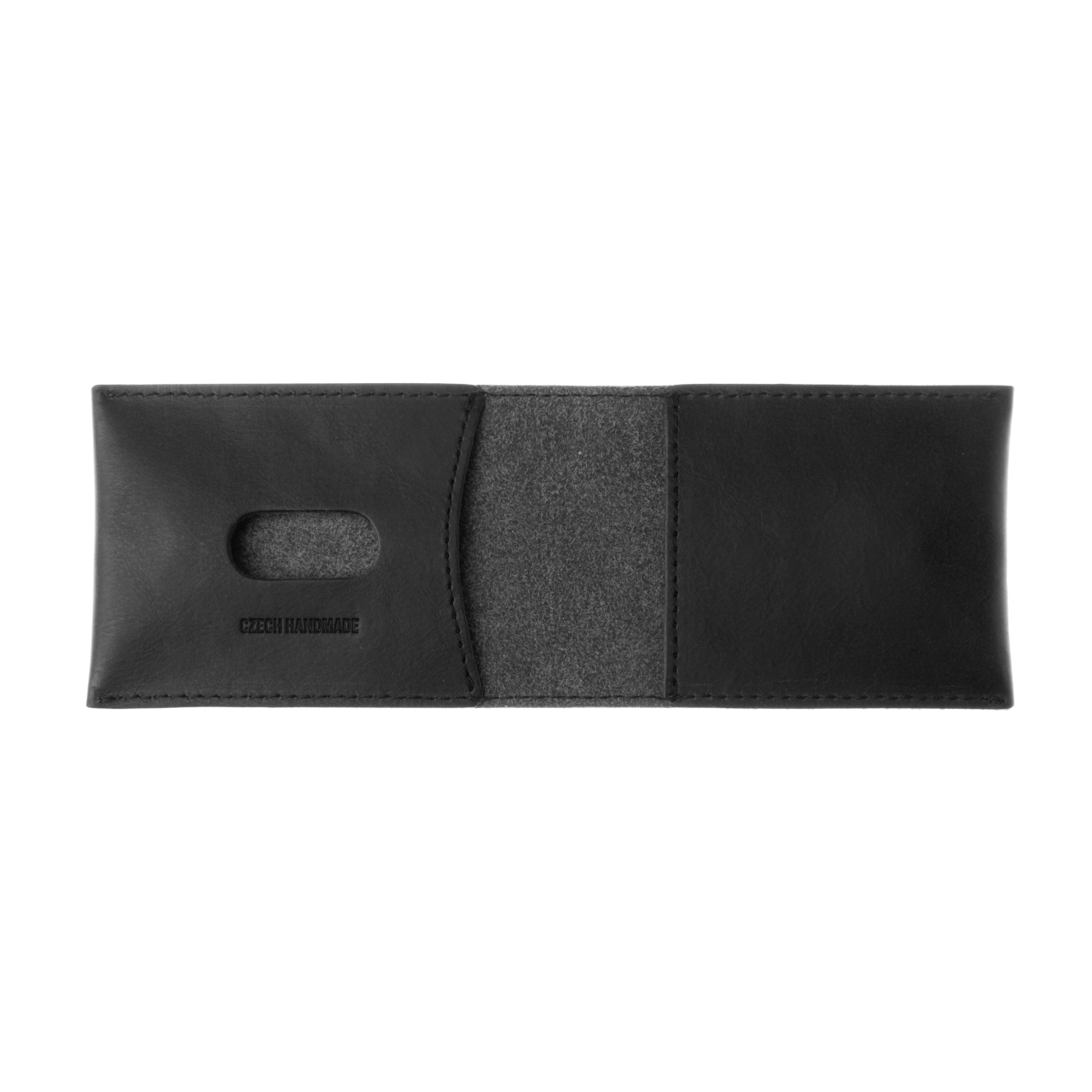 FIXED Kožená peněženka Wallet z pravé hovězí kůže, černá