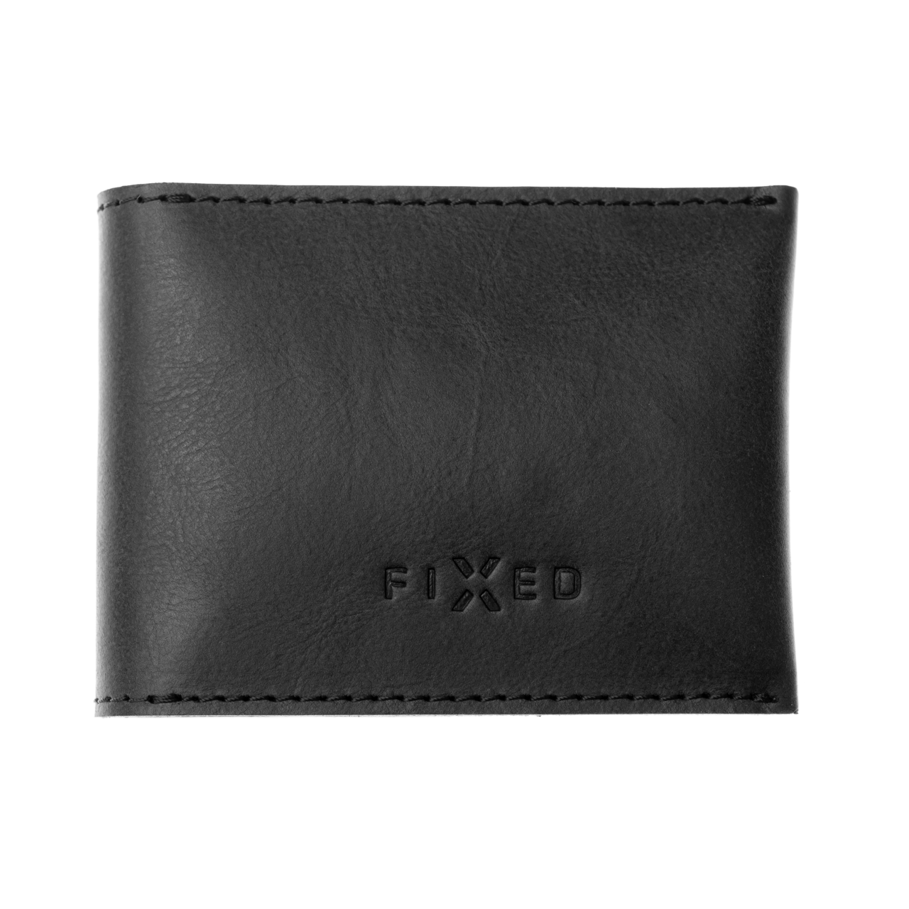 FIXED Kožená peněženka Wallet z pravé hovězí kůže, černá