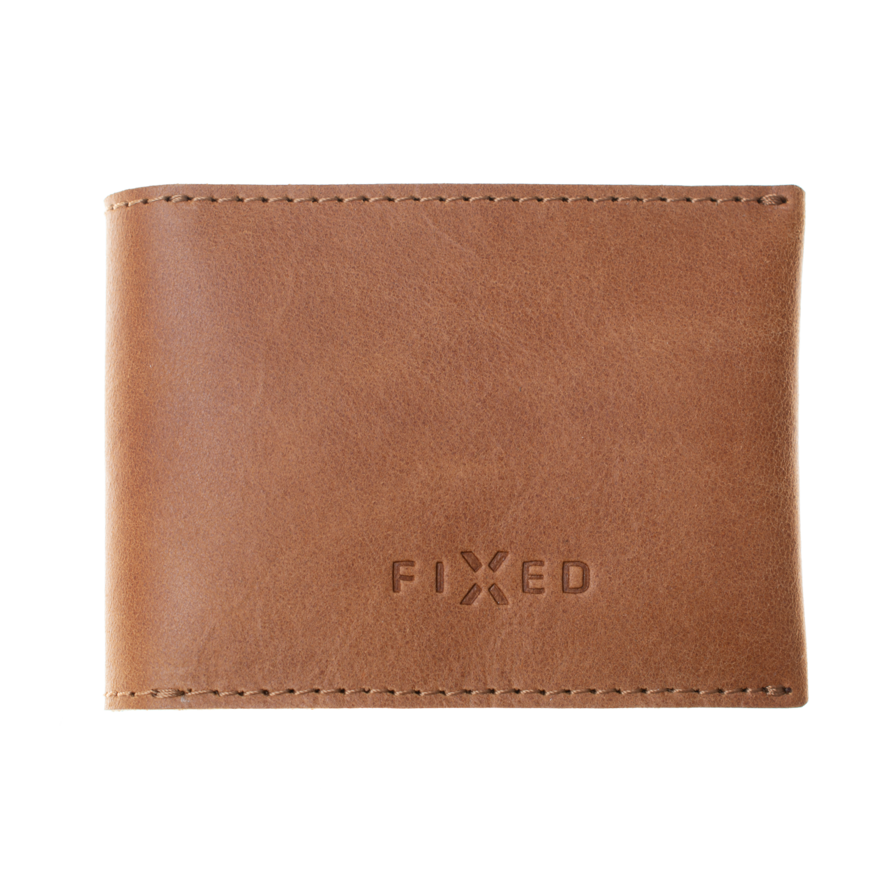 FIXED Kožená peněženka Wallet z pravé hovězí kůže, hnědá