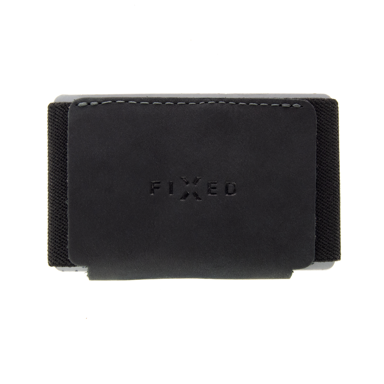 FIXED Kožená peněženka Tiny Wallet z pravé hovězí kůže, černá