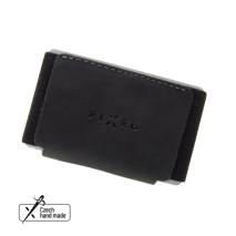 FIXED Kožená peněženka Tiny Wallet z pravé hovězí kůže, černá