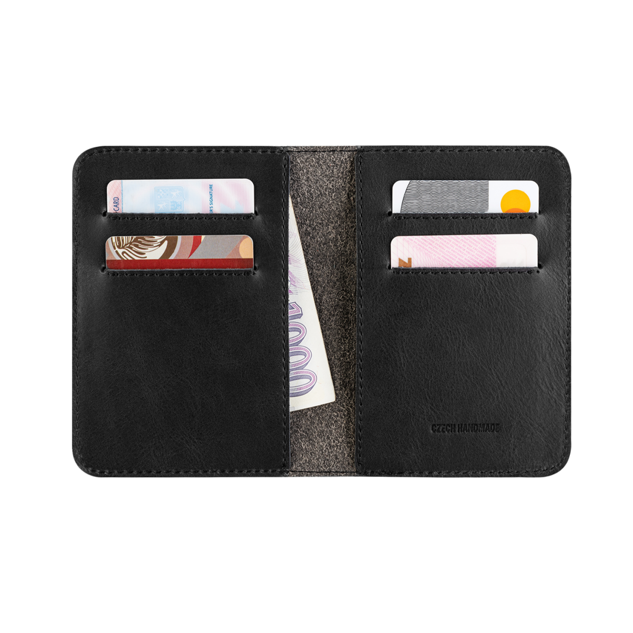 FIXED Kožená peněženka Wallet XL, černá