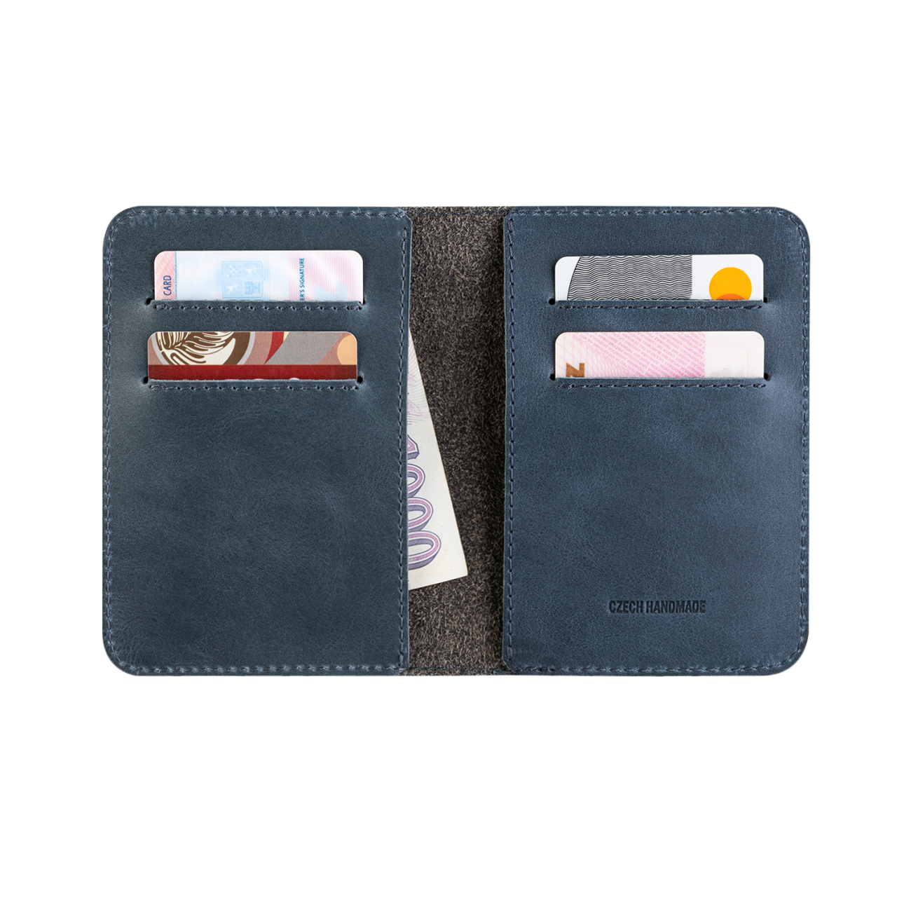 FIXED Kožená peněženka Wallet XL, modrá