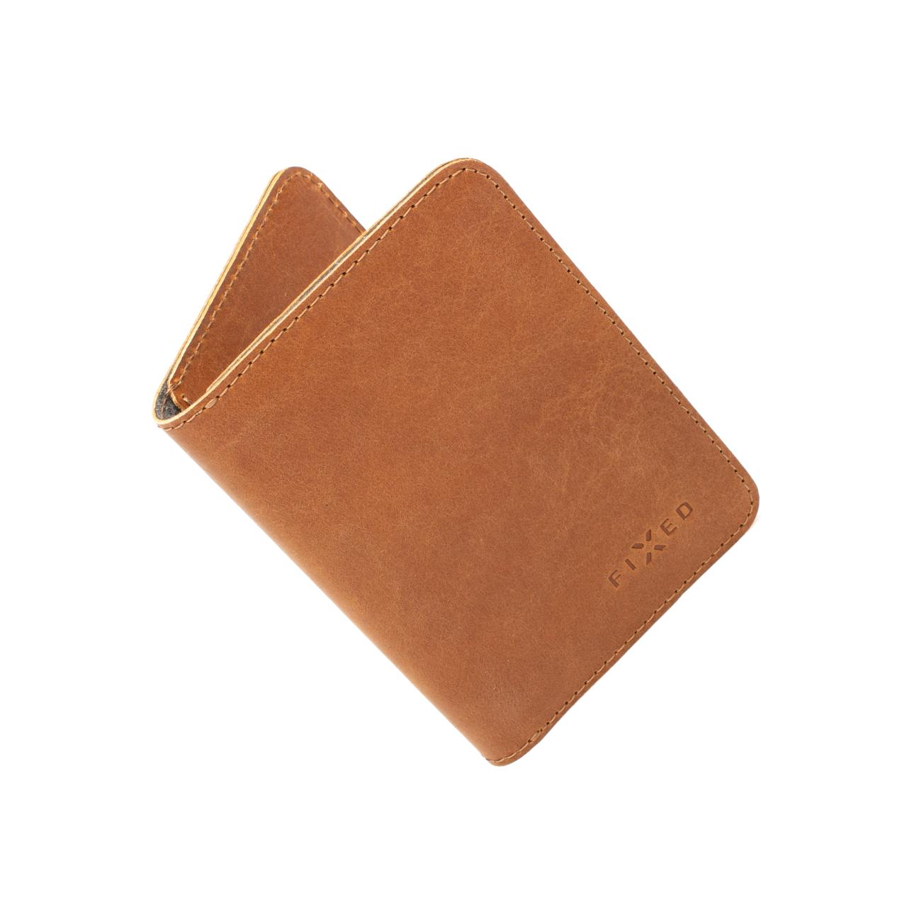 FIXED Kožená peněženka Wallet XL, hnědá