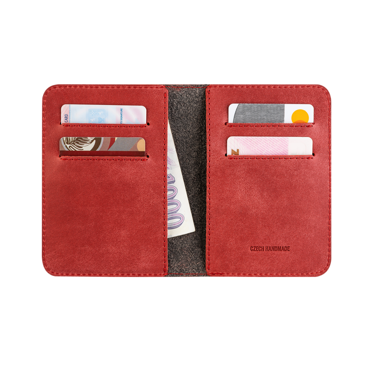 FIXED Kožená peněženka Wallet XL, červená