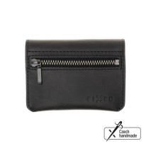FIXED Kožená peněženka Tripple Wallet z pravé hovězí kůže, černá