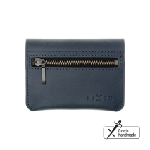 FIXED Kožená peněženka Tripple Wallet z pravé hovězí kůže, modrá