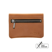 FIXED Kožená peněženka Tripple Wallet z pravé hovězí kůže, hnědá