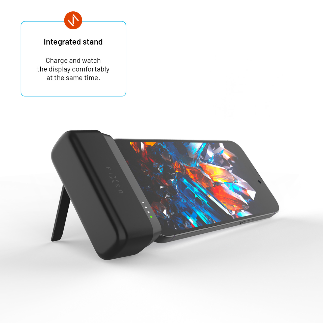 FIXED Powerbanka Zen 5 Plug-in s výstupem PD 20W, 5 000 mAh, černá