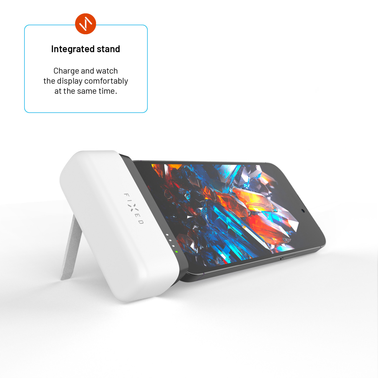 FIXED Powerbanka Zen 5 Plug-in s výstupem PD 20W, 5 000 mAh, bílá