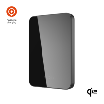 Powerbanka FIXED MagZen 5 Crystal s bezdrátovým nabíjením se standardem Qi2 a podporou MagSafe, 5 000 mAh, černá