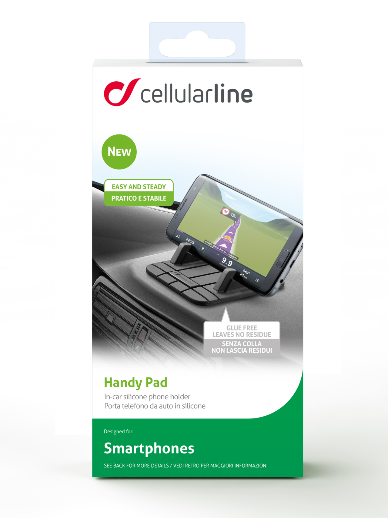 Univerzální silikonový držák do auta Cellularline HANDY PAD