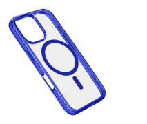 Zadní kryt Cellularline Iconic Mag s podporou Magsafe pro Apple iPhone 16 Pro, čirý / tmavě modrý