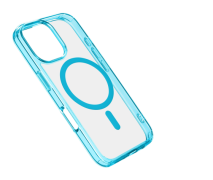 Zadní kryt Cellularline Iconic Mag s podporou Magsafe pro Apple iPhone 16 Pro, čirý / světle modrý