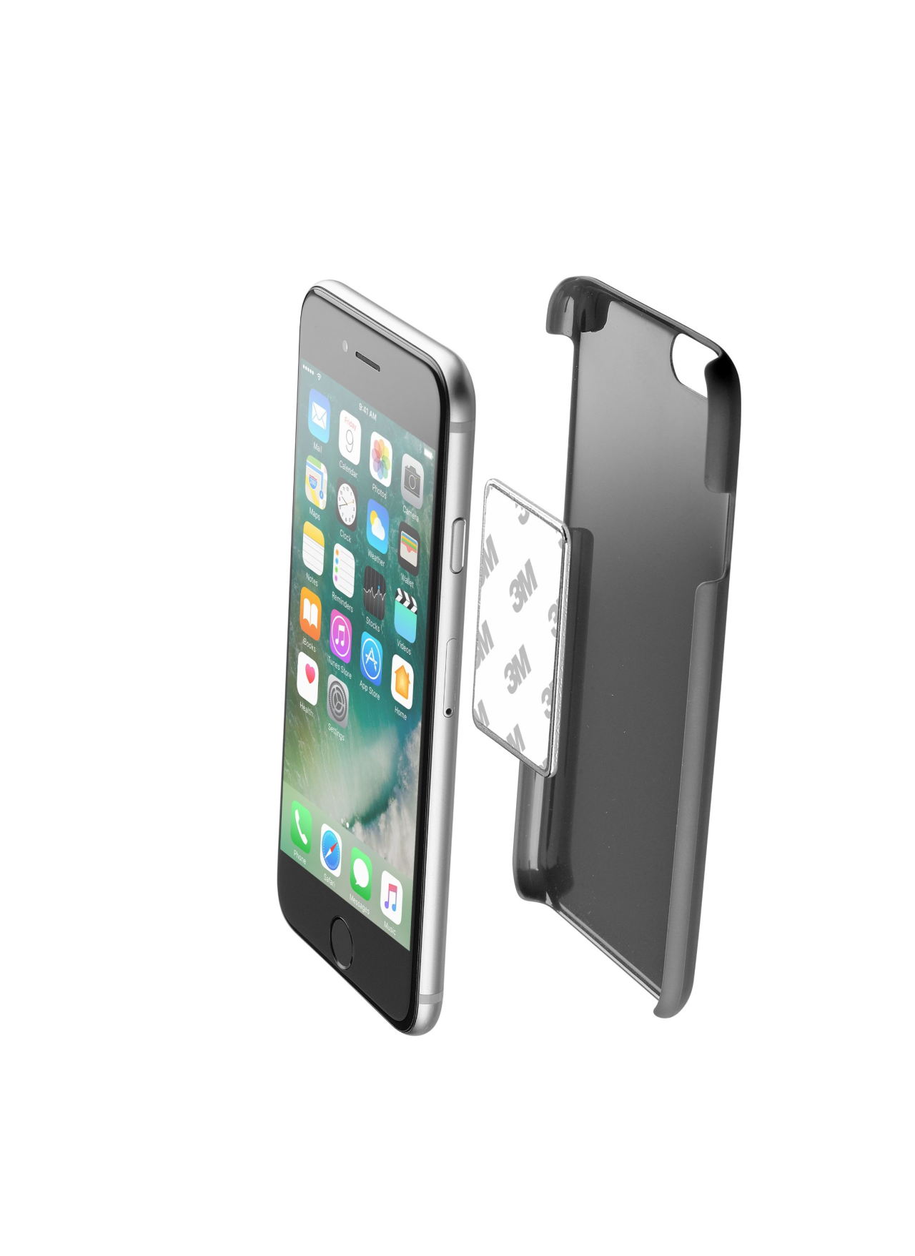 Magnetický nalepovací držák Cellularline MAG4 HANDY FORCE, černý