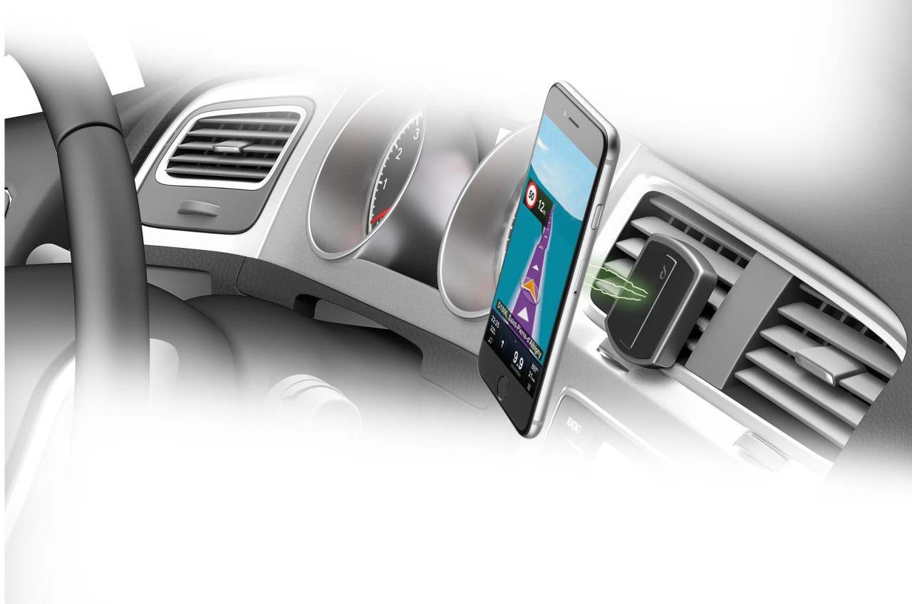 Magnetický držák do ventilace Cellularline MAG4 HANDY FORCE DRIVE, černý