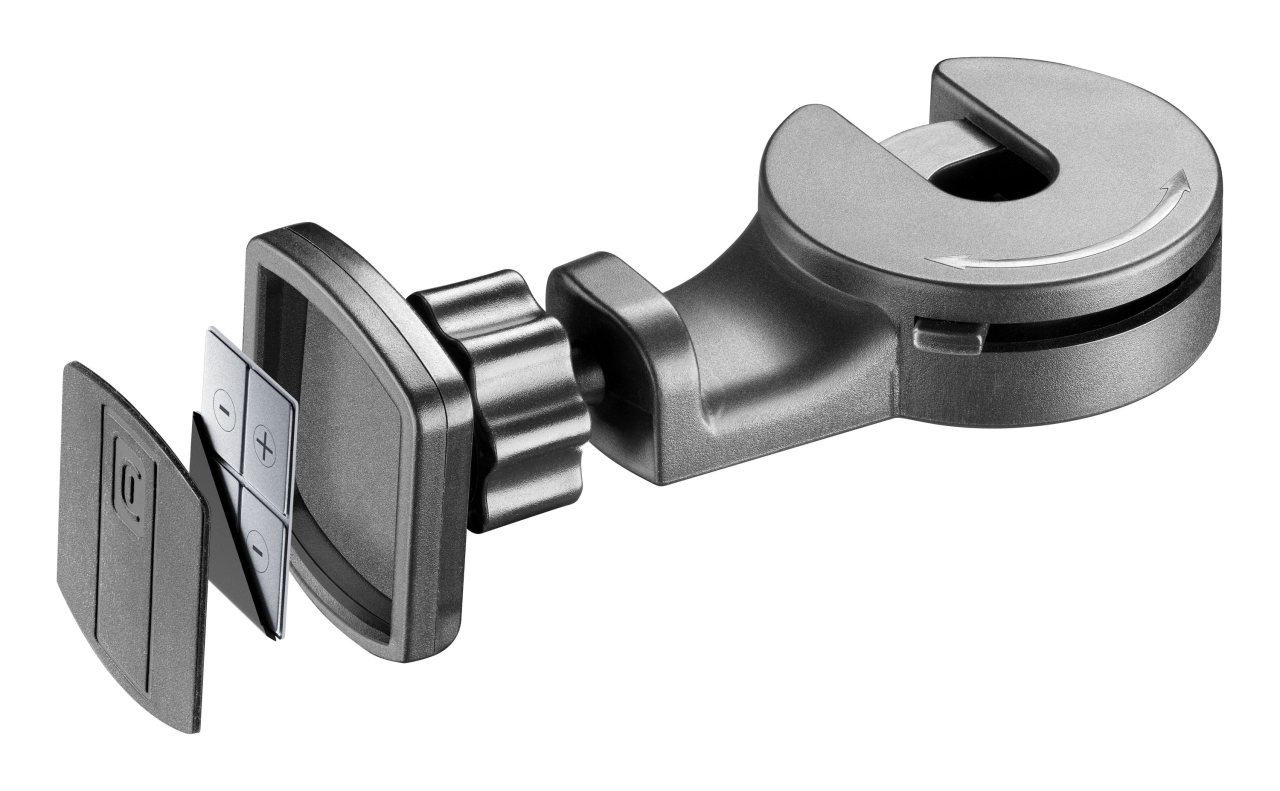Magnetický držák Cellularline Touch Hook do opěrky hlavy, černý