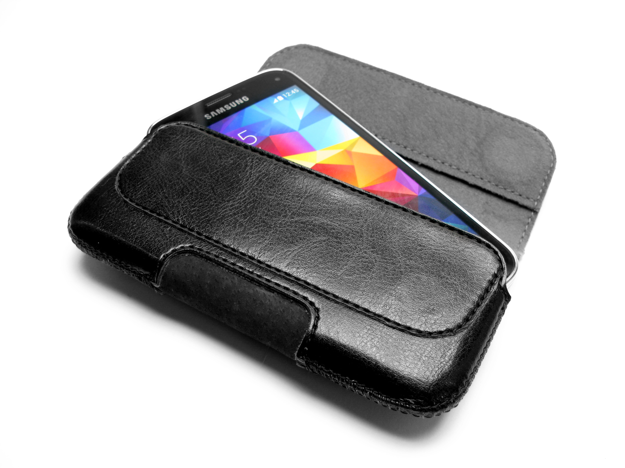 FIXED Horizontální pouzdro Sarif se zavíráním, PU kůže, velikost 5XL, černé