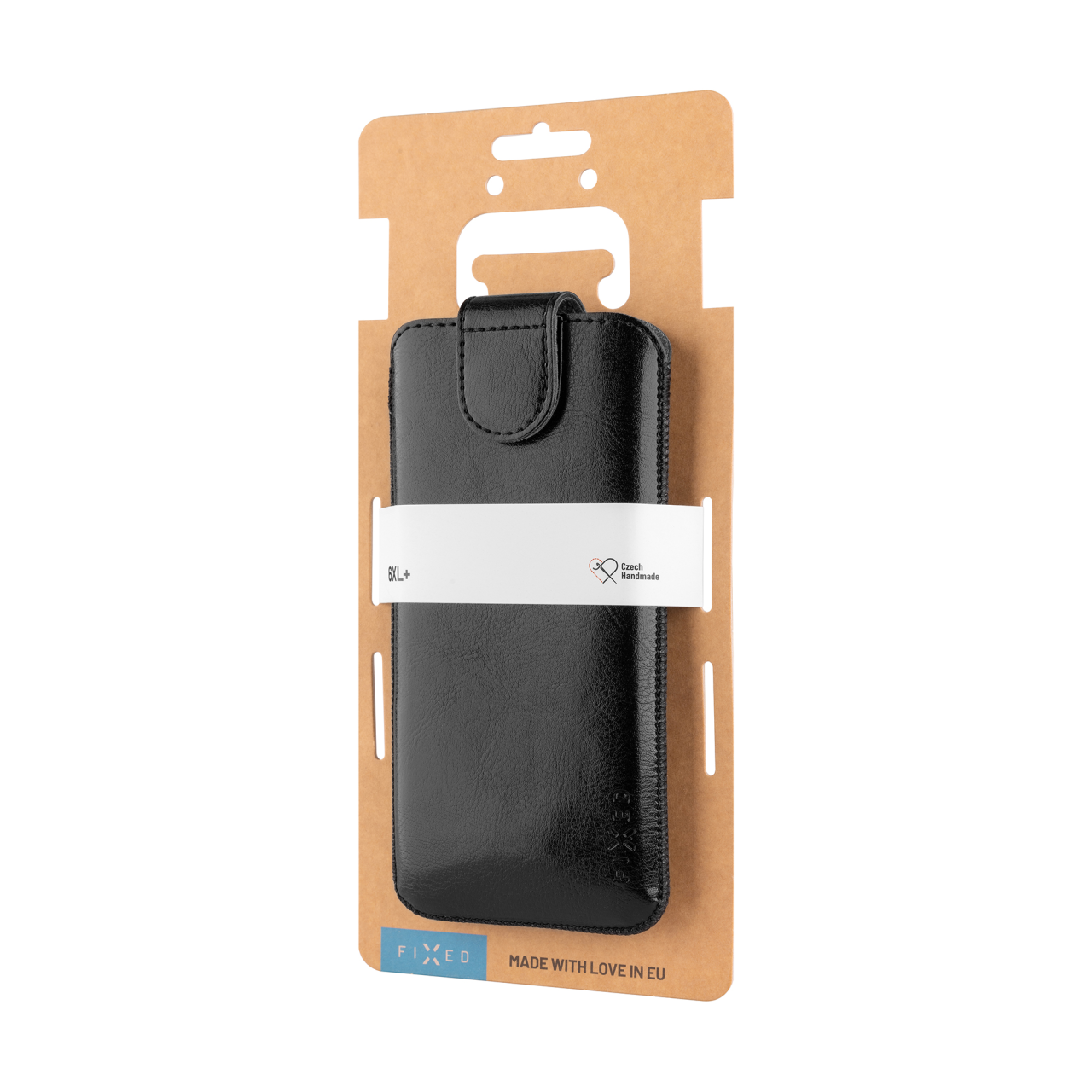 FIXED Pouzdro Sarif se zavíráním, PU kůže, velikost 6XL+, černé