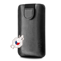 FIXED Pouzdro Soft Slim se zavíráním, PU kůže, velikost 4XL+, černé