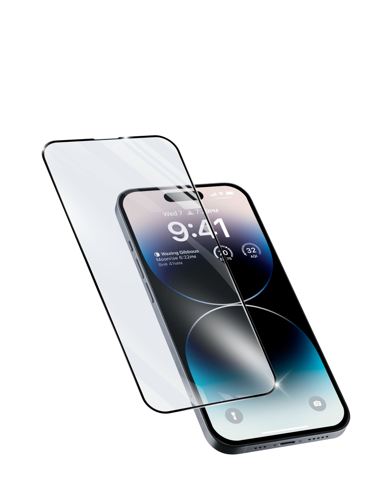 Ochranné tvrzené sklo pro celý displej Cellularline CAPSULE pro Apple iPhone 14 Plus/14 Pro Max, černé